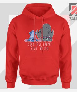 Stay Weird Lilo And Stitch Red Hoodie