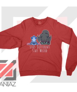 Stay Weird Lilo And Stitch Red Sweatshirt
