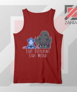 Stay Weird Lilo And Stitch Red Tank Top