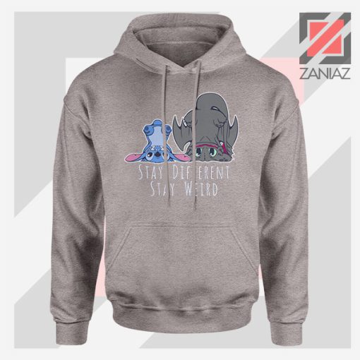 Stay Weird Lilo And Stitch Sport Grey Hoodie