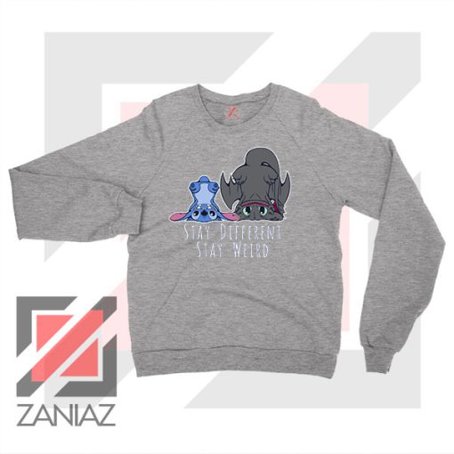 Stay Weird Lilo And Stitch Sport Grey Sweatshirt