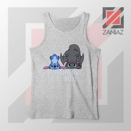 Stay Weird Lilo And Stitch Sport Grey Tank Top