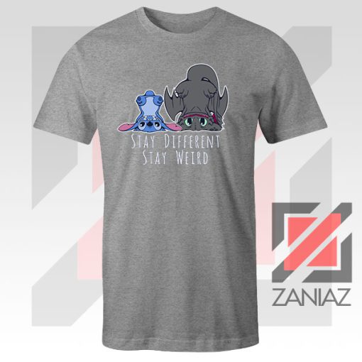 Stay Weird Lilo And Stitch Sport Grey Tee