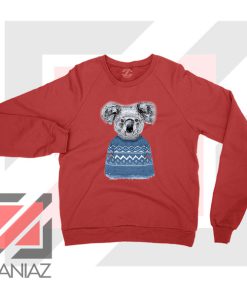 Winter Koala Christmas Red Sweater