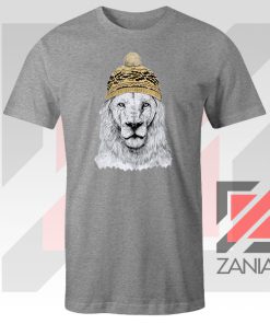 Winter Lion New Graphic 1 Grey Tshirt