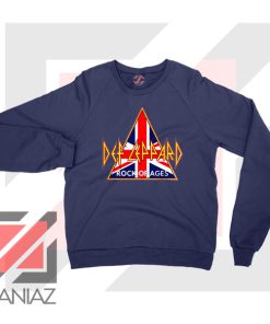 Def Leppard Rock of Age Navy Blue Sweater