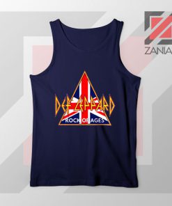 Def Leppard Rock of Age Navy Blue Tank Top