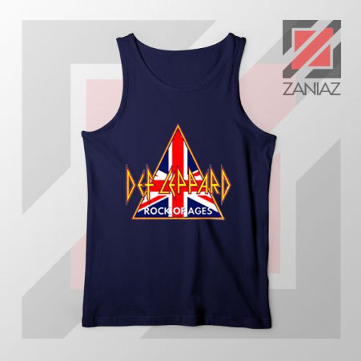 Def Leppard Rock of Age Navy Blue Tank Top