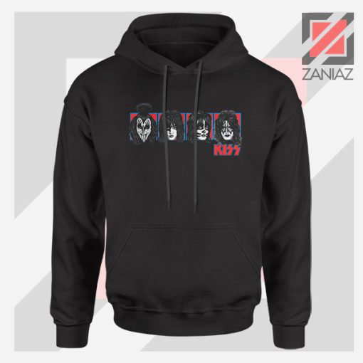 Faces Kiss Rock Band Black Hoodie