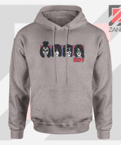 Faces Kiss Rock Band Sport Grey Hoodie