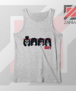 Faces Kiss Rock Band Sport Grey Tank Top