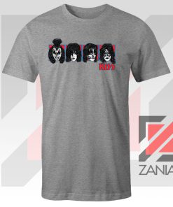 Faces Kiss Rock Band Sport Grey Tshirt