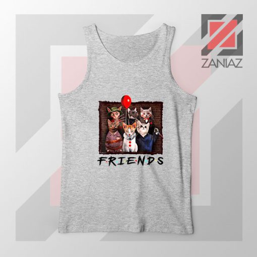 Friends Cat Horror Sport Grey Tank Top