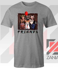 Friends Cat Horror Sport Grey Tshirt