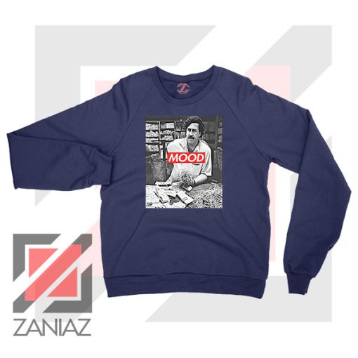 Pablo Escobar Mood Navy Blue Sweater