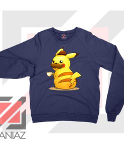 Pokemon Pikachu Coffee Navy Blue Sweater