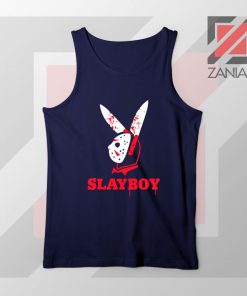 Slayboy Hockey Halloween Navy Blue Tank Top