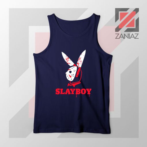 Slayboy Hockey Halloween Navy Blue Tank Top