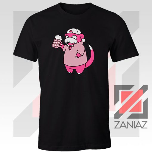 Slowpoke Pokemon Parody Black Tee