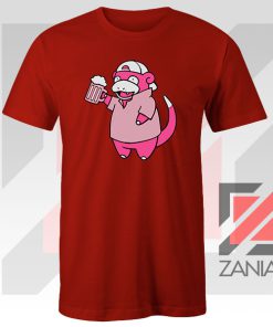 Slowpoke Pokemon Parody Red Tee