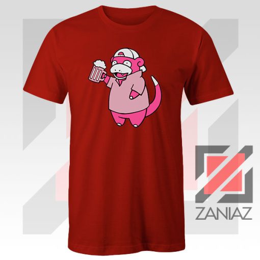 Slowpoke Pokemon Parody Red Tee