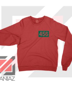 Squids Game 456 Player Red Sweatshirt