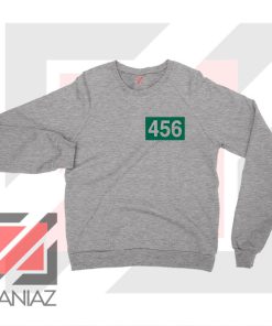 Squids Game 456 Player Sport Grey Sweatshirt