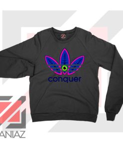 Conquer Logo Parody Black Sweater