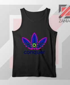 Conquer Logo Parody Black Tank Top