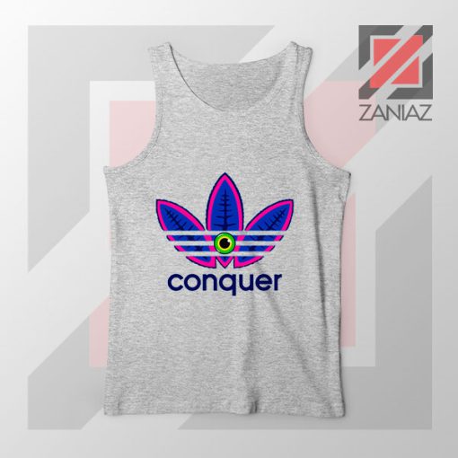 Conquer Logo Parody Sport Grey Tank Top