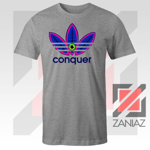 Conquer Logo Parody Sport Grey Tshirt