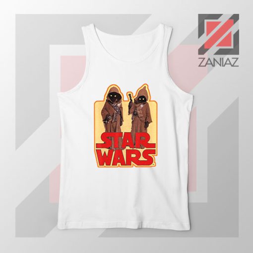 Jawas Star Wars Graphic White Tank Top