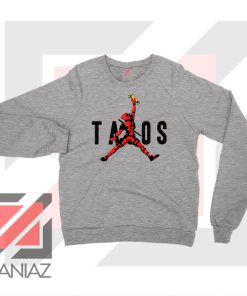 Just Tacos Deadpool Sport Grey Sweatshirt