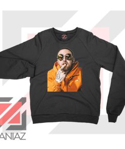 Mac Miller Kiss Rapper Black Sweater