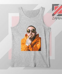 Mac Miller Kiss Rapper Grey Tank Top