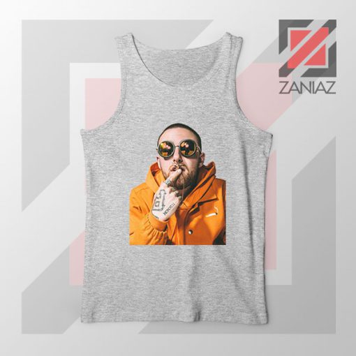 Mac Miller Kiss Rapper Grey Tank Top