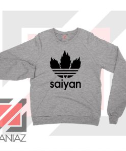 Super Saiyan Logo Parody Sport Grey Sweatshirt