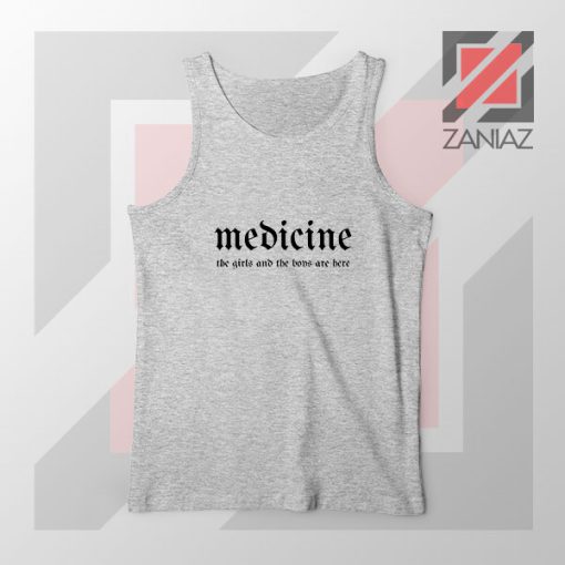 Medicine Song Graphic Grey Top