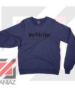 Medicine Song Graphic Navy Blue Sweatshirt