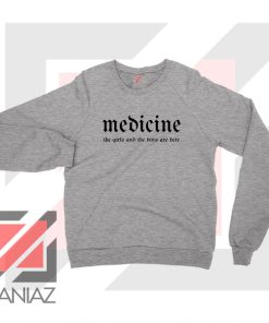 Medicine Song Graphic Sport Grey Sweatshirt