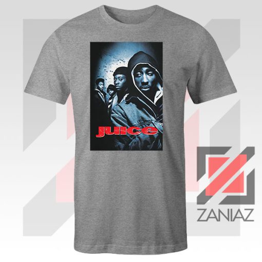 2pac Power Respect Juice Film Grey Tshirt