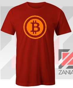 Bitcoin Currency Logo Red Tshirt