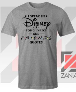 I Speak In Disney and Friends Grey Tshirt