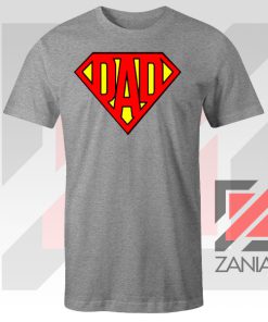 Super Dad Logo Superhero Grey Tee