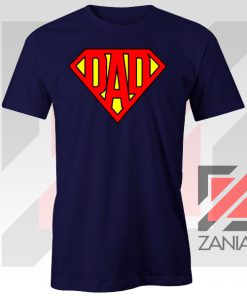 Super Dad Logo Superhero Navy Tee