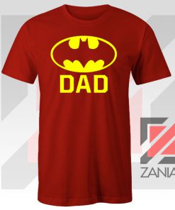 The Bat Dad Batman Logo Red Tee