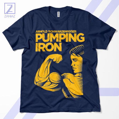 Bodybuilding Legend Arnold Pumping Iron Navy T-ShirtBodybuilding Legend Arnold Pumping Iron Navy T-Shirt