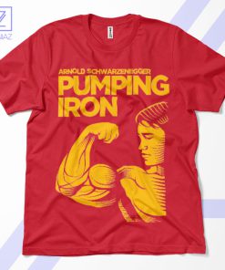 Bodybuilding Legend Arnold Pumping Iron Red T-Shirt