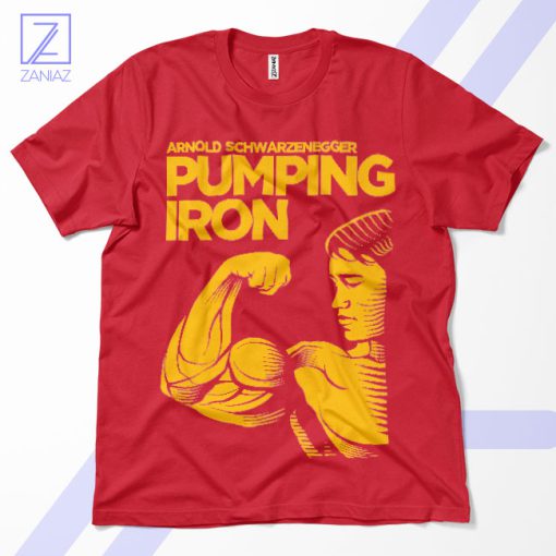 Bodybuilding Legend Arnold Pumping Iron Red T-Shirt
