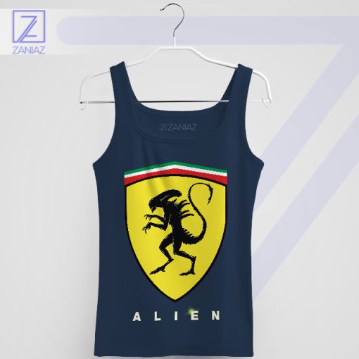 Celestial Sleekness Scuderia-Alien Navy Tank Top